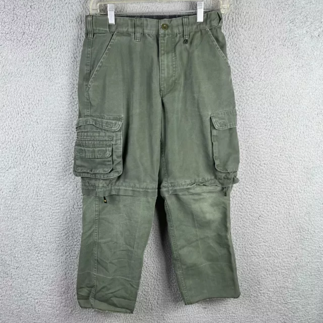 Boy Scouts of America Cargo Pants Youth 14 Green Convertible Shorts  26 x 23