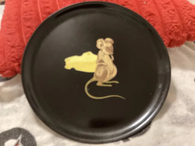 COUROC of MONTEREY MOUSE w/CHEESE,ROUND PLATE/TRAY, Inlay 10.5” FREE  POSTAGE!