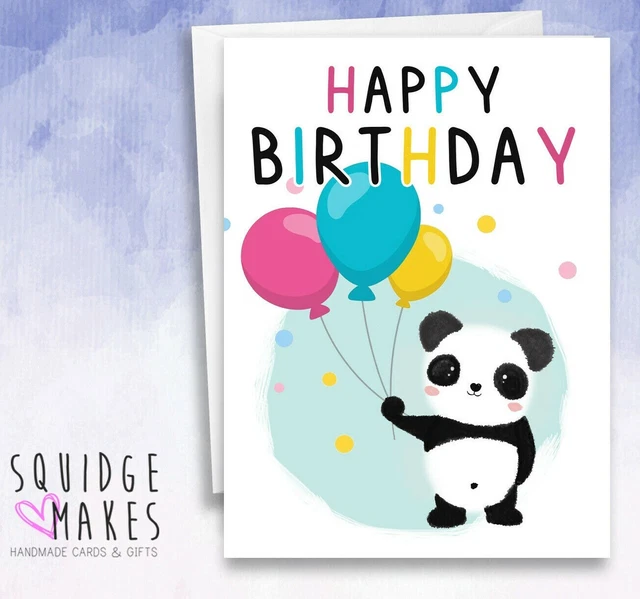 PANDA BIRTHDAY CARD* cards for her* Pun funny* Cute panda balloons Personalised £ - PicClick UK PANDA BIRTHDAY CARD* cards for her* Pun funny* Cute panda balloons Personalised £ - PicClick UK