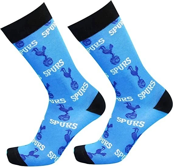 Pair of Official Men's Tottenham Football Socks (Adults Size 8-11) - Blue