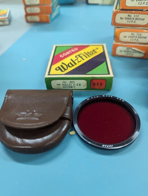 Walz For Rollei/Rolleiflex f:2.8 Red Lens Filter 42.5mm - NOS READ Walz For Rollei/Rolleiflex f:2.8 Red Lens Filter 42.5mm - NOS READ