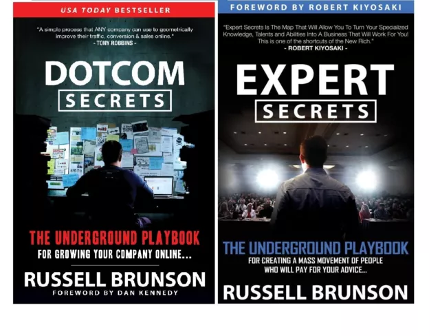 Russell Brunson 2 Books Set: DOTCOM SECRETS & EXPERT SECRETS (English,Paperback)