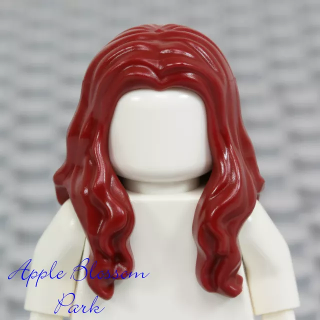 NEW LEGO GIRL Minifig Long DARK RED HAIR Pirate Female Wavy