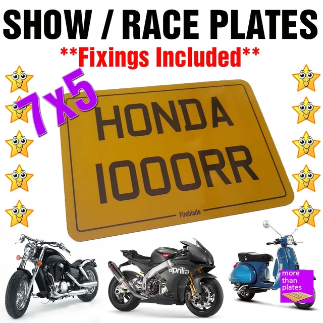 Novelty outlet motorcycle plates