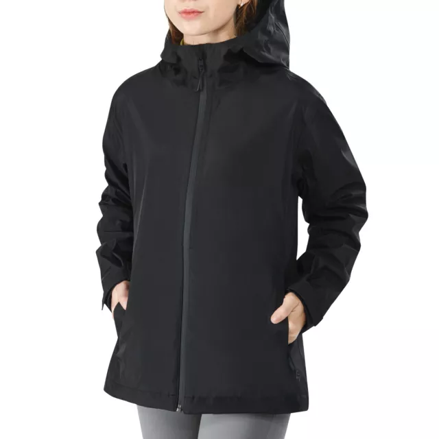 WOMEN'S WATERPROOF RAIN Jacket Windproof Hooded Raincoat Shell with ...