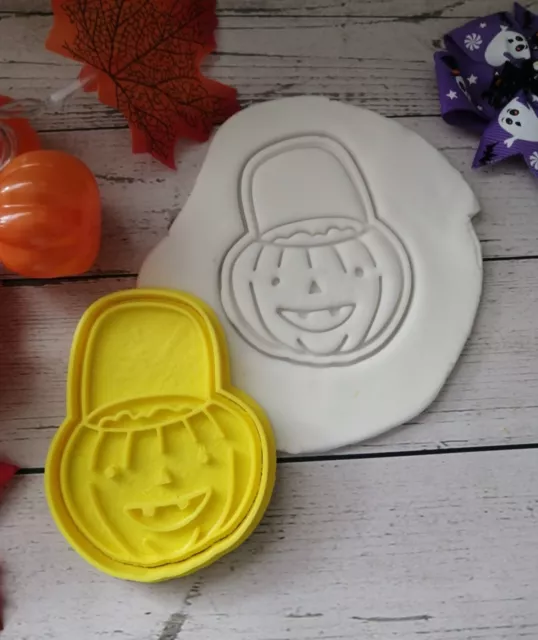 Halloween Jack O'Laterne Keksausstecher & Präger Stempel Glasur Fondant Ton