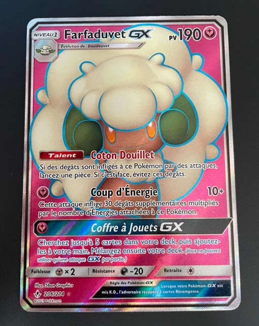 Carte Pokemon FARFADUVET GX 206/214 - SL10 Alliance Infaillible - NEUVE - FR