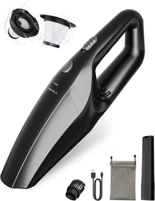 Temola Handheld Cordless Portable Car Vacuum Cleaner With 2 HEPA Filter TS10 R