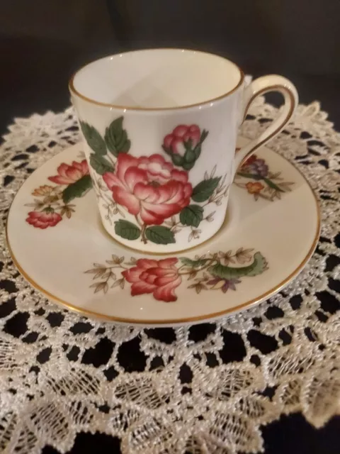 Vintage Wedgwood  Charnwood Demitasse Cup & Saucer England Bone China