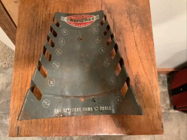 Vintage Sears Craftsman Metal Wrench Rack Holder