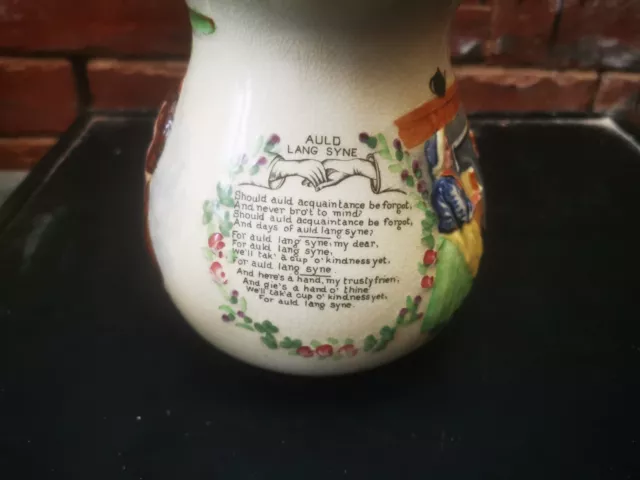 Crown Devon Fieldings Robbie Burns Auld Lang Syne Musical Jug 2