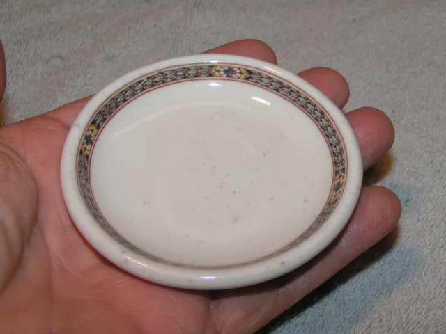 RR/BS Pennsylvania Railroad China Butter Pat in the Purple Laurel Pattern cx