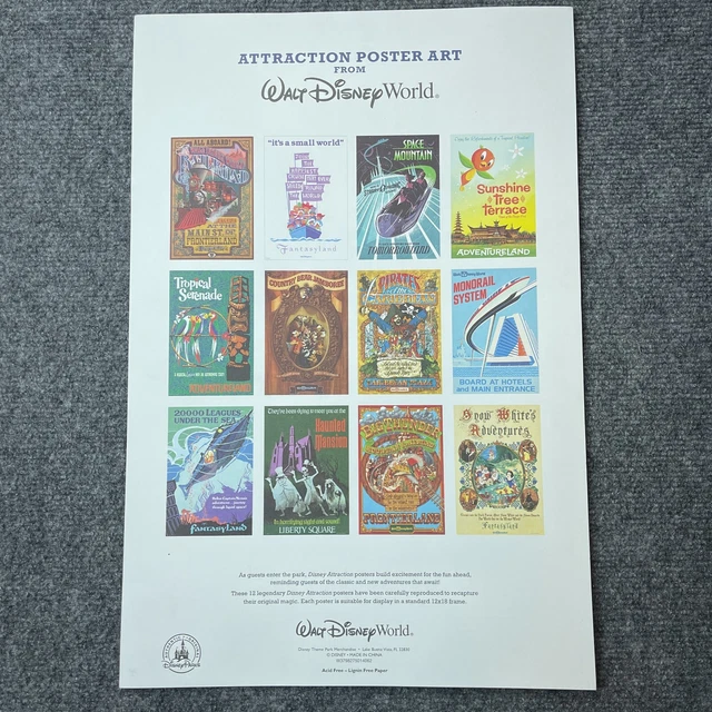 Walt Disney World Attractions Poster Art Collage Poster