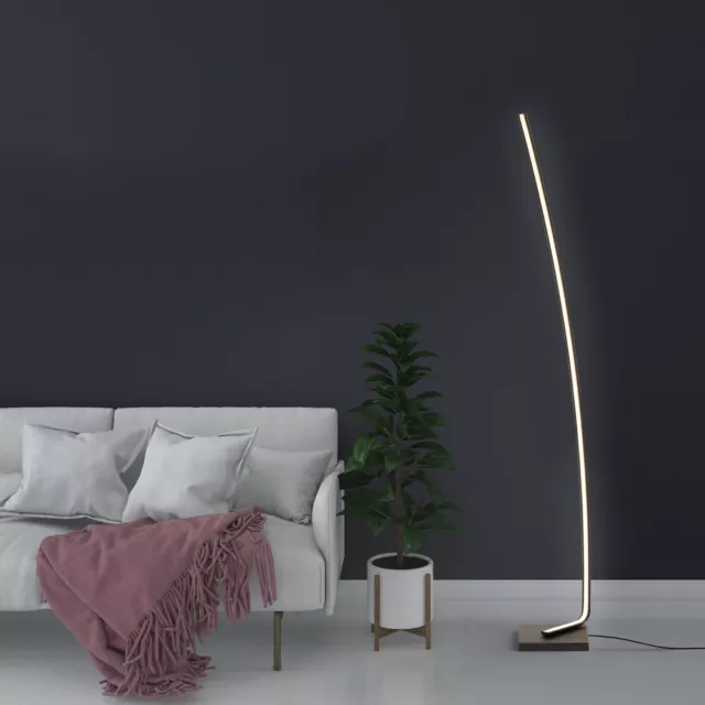LAMPADA DA TERRA a stelo LED piantana soggiorno design moderno Deneb EUR  89,95 - PicClick IT