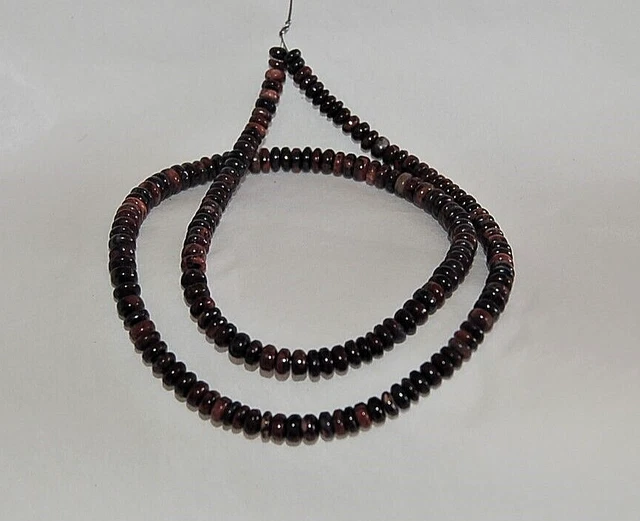 SOUTH AFRICAN SUGILITE BUSTAMITE 4.5-5.5MM RONDELLE BEADS - 17.5" Strand - 1326E SOUTH AFRICAN SUGILITE BUSTAMITE 4.5-5.5MM RONDELLE BEADS - 17.5" Strand - 1326E
