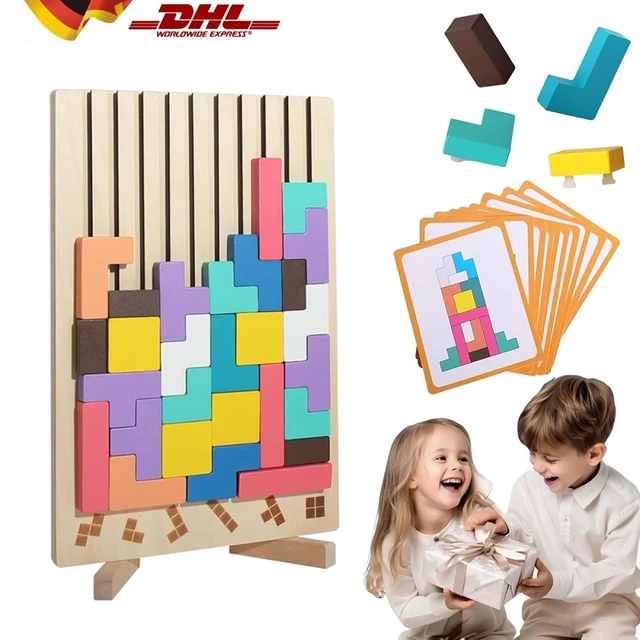 QZMTOY Montessori Fädelspiel Aus Holz – 2 Motive (Erdbeere & Hund) | Motorikspielzeug Ab 3 Jahre | Für Unterwegs & Zu Hause
