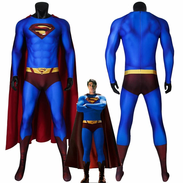 Man of Steel Superman Costume Cosplay Suit Clark Kent Jumpsuit Ver1