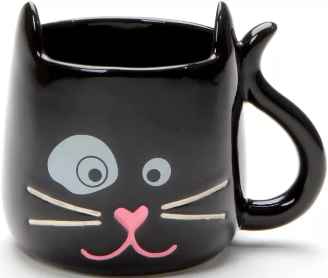 LAST ONE Our Name is Mud Dolomite Sculpted Cat Face Coffee Mug Ceramic FREESHIP