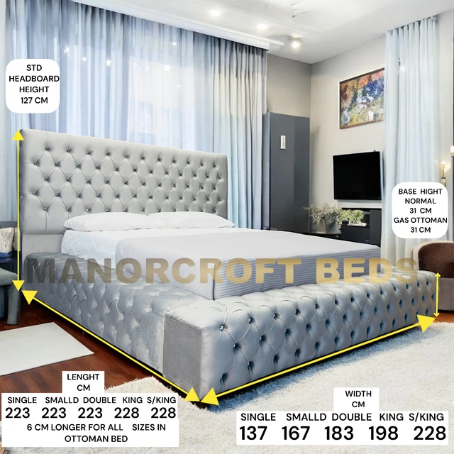 AMBASSADOR BED OTTOMAN GASLIFT STORAGE / WITHOUT STORAGEDouble/King