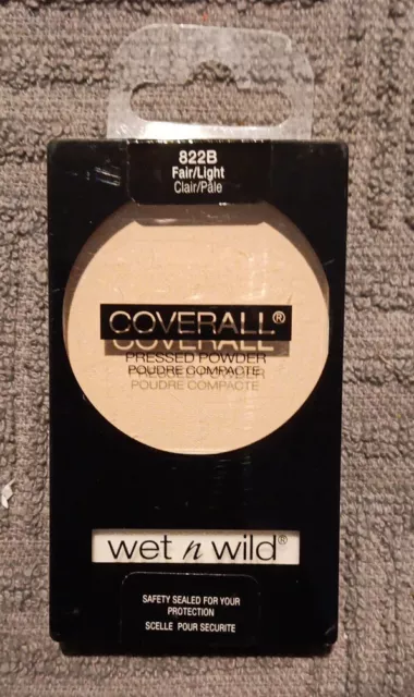 1 pc Wet N Wild Coverall Pressed Powder Fair/Light 822b (MK10)