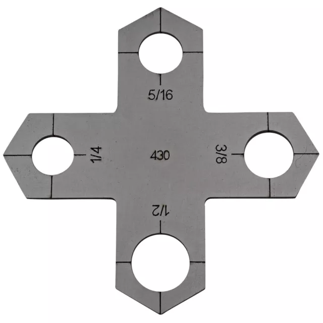 Holey Cross Plasma Stencil - Bolt Hole Circle Plasma Cutter Guide Template