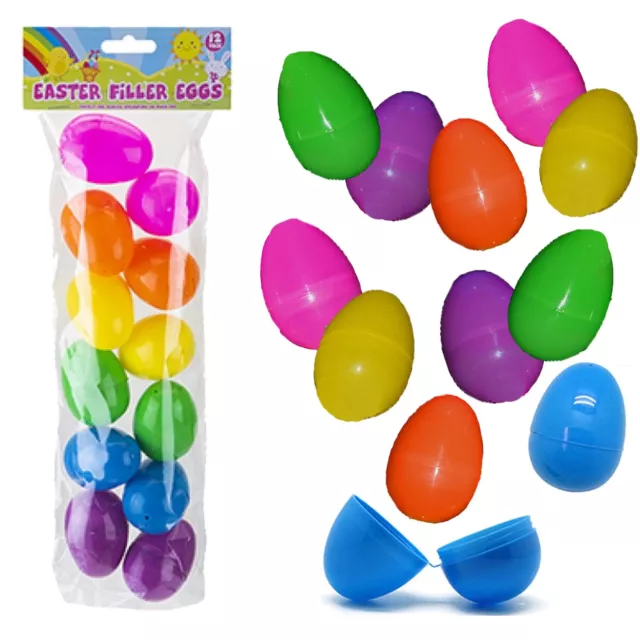 Huevo de Pascua Caza Accesorios Y Juegos - Rellenable Huevos 12 Paquete 6cm