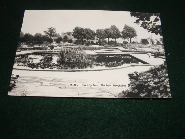 Vintage Postkarte Davyhulme Lilienteich Im Park Manchester Lancashire Rp