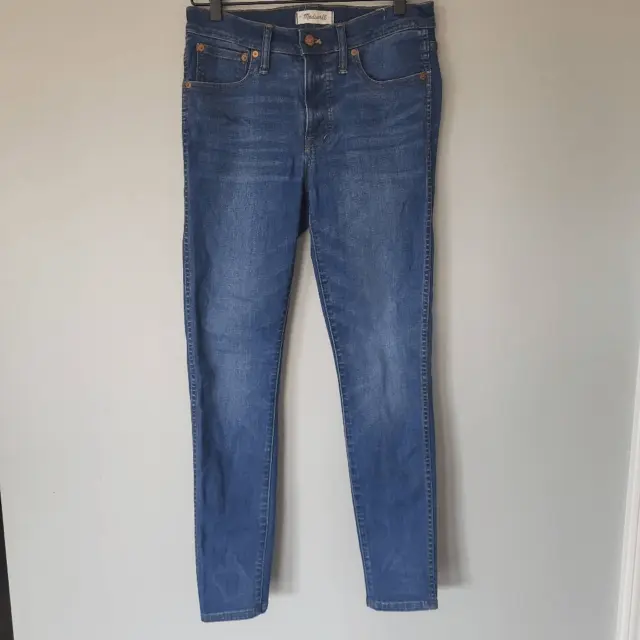 Madewell Womens Size 28 Skinny Jeans 9" High Rise Blue Stretch Medium Wash