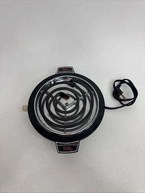 Hamilton beach fifth burner. Works. A small crock with lid. Hand dicer