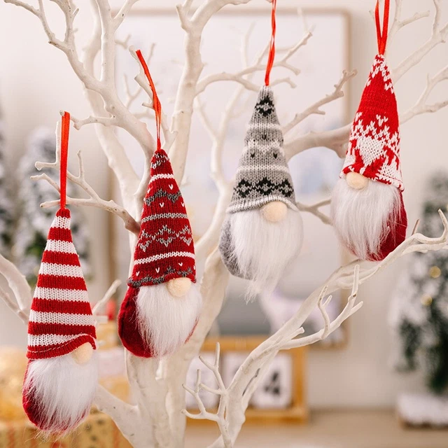 2023 Christmas Decor Dolls Snowman Santa Claus Xmas Hanging Table Ornament