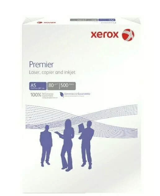 Xerox Premier A5 Printer Paper Laser Copier Inkjet 80gsm 500 Sheets