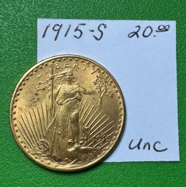 GORGEOUS!!!! 1915-S US Gold $20 St. Gaudens Double Eagle Gold Coin