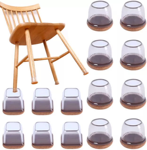 Upgraded Floor Protectors Felt for Hardwood Cover Ruby Slider Silicone Chair Leg