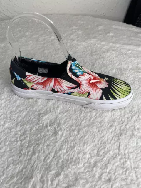 Vans Slip-On Hawaiian Print/Black/Hibiscus, Womens Size 5.5 3