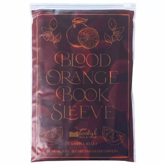 Blood Orange Book Sleeve Bookish Box 6” x 10” forensicsandflowers Karina Halle