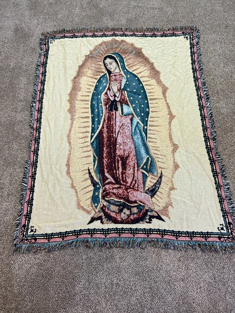 "Tapiz, manta de lanzamiento Mother Mary 60"" × 48"
