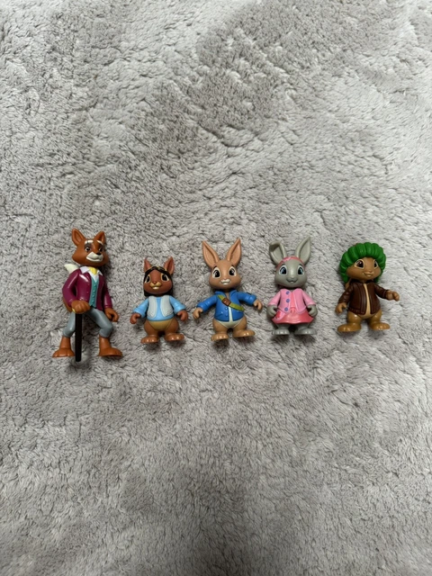PETER RABBIT FIGURES X5 Peter Lily Benjamin Squirrel Nutkin Mr Todd ...