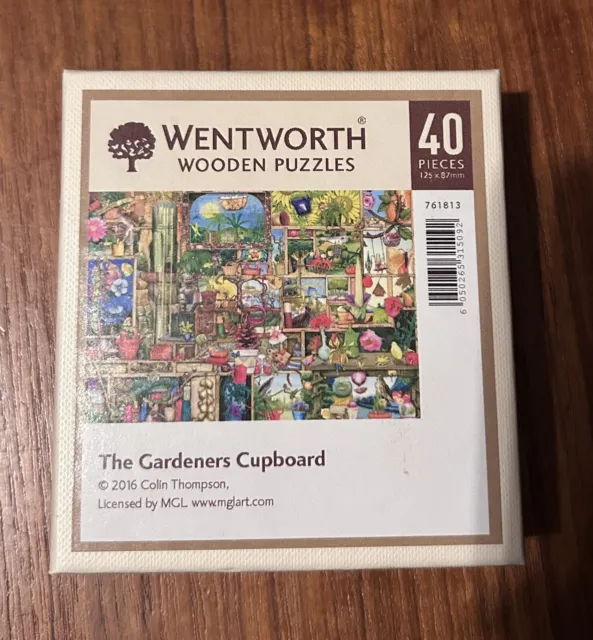 WENTWORTH WOODEN JIGSAW PUZZLE The Gardeners Cupboard 40 Pieces Wood Box