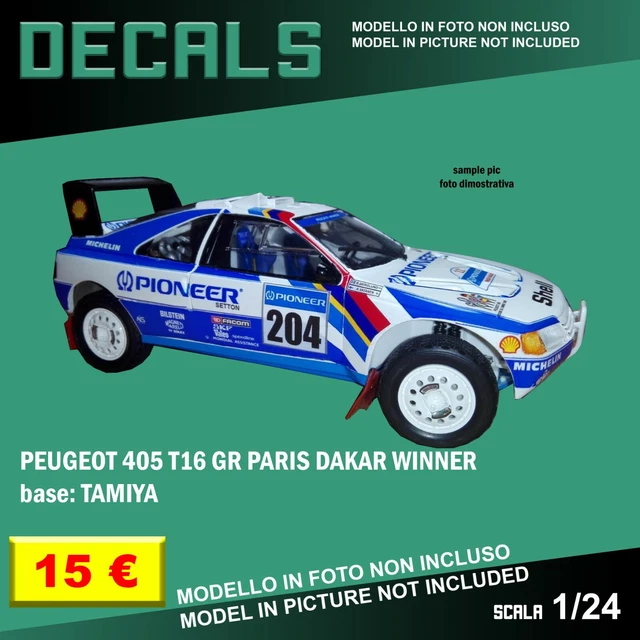KIT PROVENCE MOULAGE 1/43e PEUGEOT 405 T 16 PARIS-DAKAR 88 A MONTER