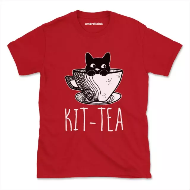 Kitten Tea Cat T-Shirt Funny Cute Pet Womens Mens Tee