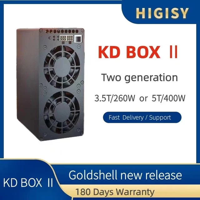 New Goldshell kd box II kda miner 5THS  kadena  KD BOX 2 Silent miner with psu