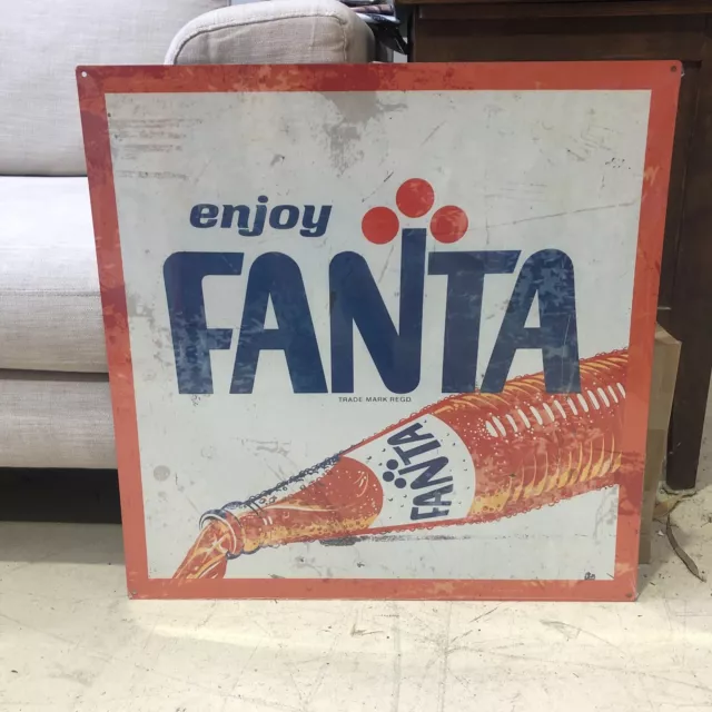 Fanta Enjoy Square Reproduction Metal Sign SK975