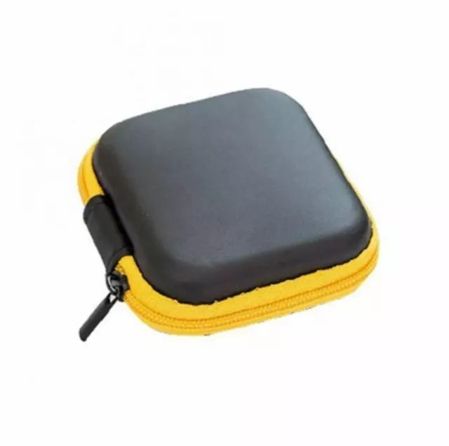 Portable Case for Headphones Case Mini Zippered Round Storage Hard Bag Headset