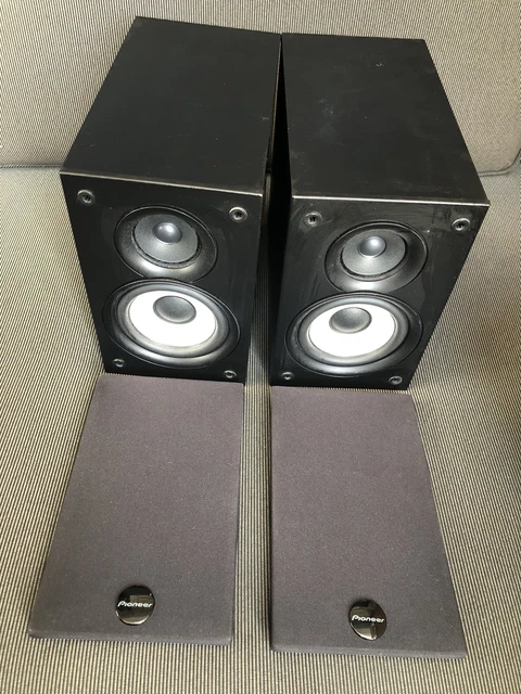 VINTAGE PIONEER HIFI Stereo Speakers S-CM2-K 15W Pair Ohm Black