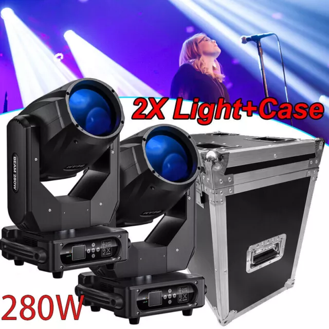 280W 10R Sharpy Beam  Moving Head Gobo Prismen DMX DJ Bühnenlicht mit Flightcase