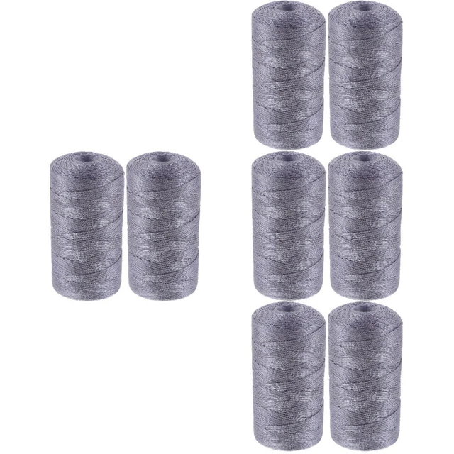 8 rotoli filo di gelato sottile nylon maglia filo di maglia grigio