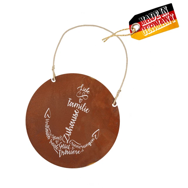 METALLSCHILD EDELROST ROST Spruchtafel Schild Spruch Familie Anker 0742