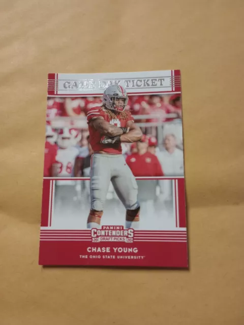 2020 Panini Contenders Draft Picks Chase Young #2 Game Day Ticket RC Washington