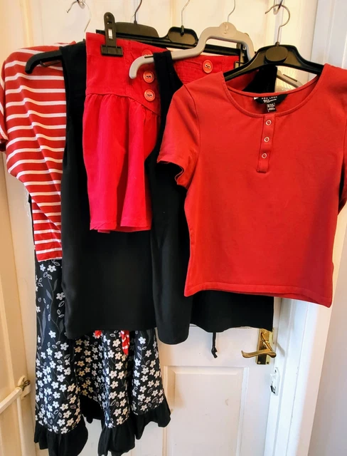 girls clothes age 14-15 years bundle Next / New Look etc red/black colours