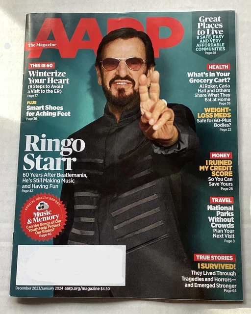AARP MAGAZINE DECEMBER 2023 January 2024 Ringo Starr Grocery Weight